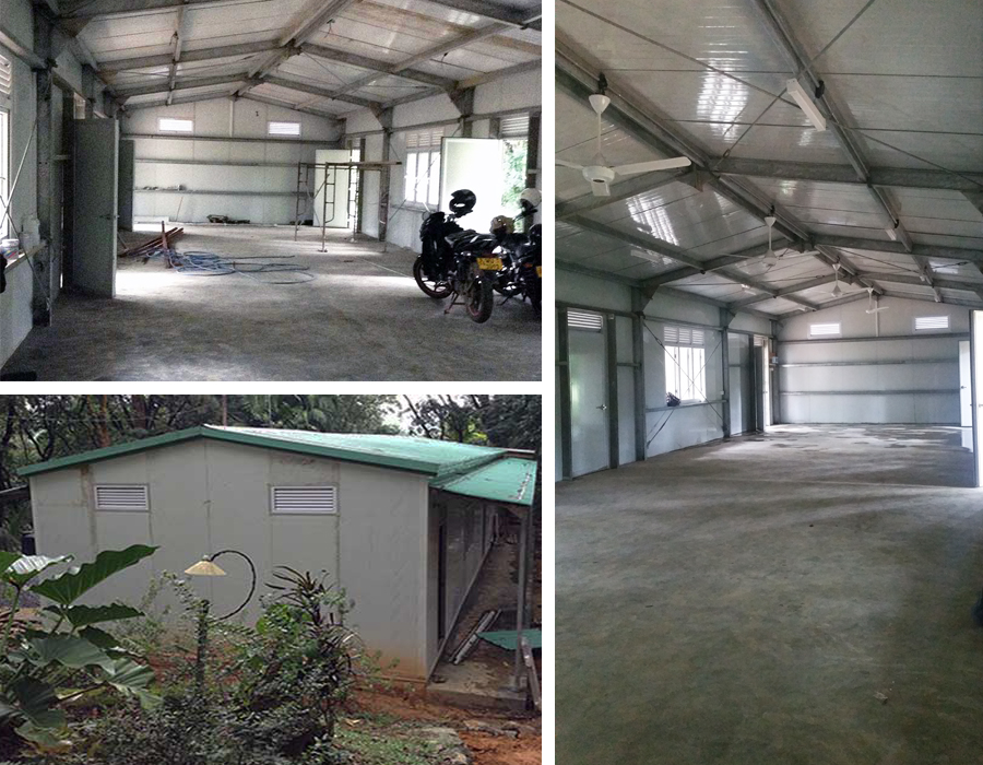 Construction of Police Building using pre fabricated panels at Kalawana